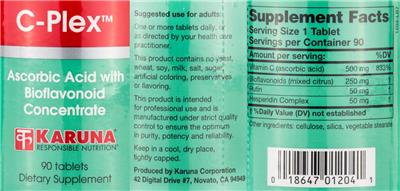 Photo of the Karuna C-Plex label