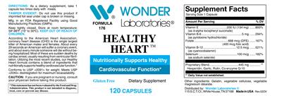 Photo of the Wonder Laboratories Healthy Heart label