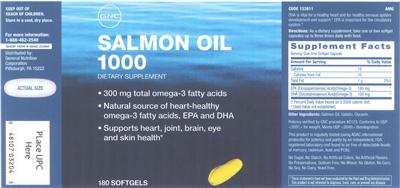 Photo of the GNC Salmon Oil 1000 label