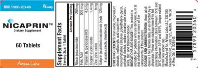 Photo of the Artesa Labs Nicaprin label