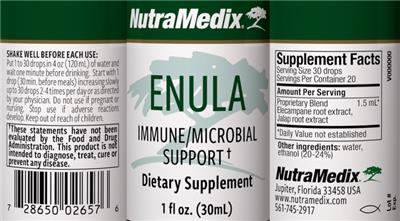 Photo of the NutraMedix Enula label