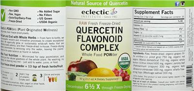 Photo of the Eclectic Institute Quercetin Flavonoid Complex label