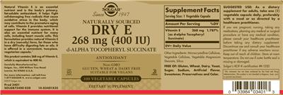 Naturally Sourced Dry E 268 mg (400 IU)