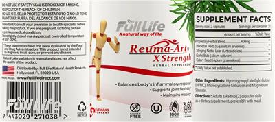 Photo of the Full Life Reuma-Art X Strength label