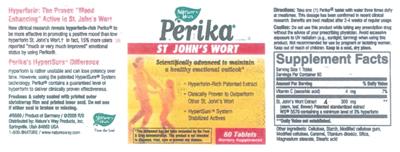 Photo of the Nature's Way Perika St. John's Wort label