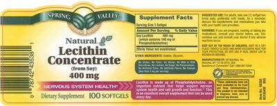 Natural Lecithin Concentrate (From Soy) 400 mg