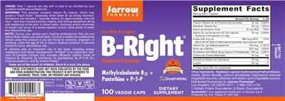 Photo of the Jarrow Formulas B-Right label