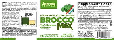 Photo of the Jarrow Formulas BroccoMax label
