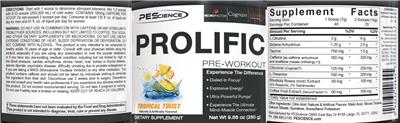 Photo of the PEScience Prolific Tropical Twist label