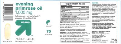 Photo of the up&up Evening Primrose Oil 1,000 mg label