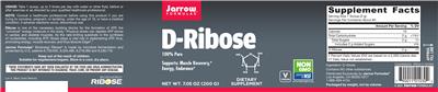 Photo of the Jarrow Formulas D-Ribose label