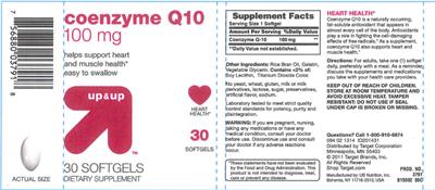 Photo of the up&up Coenzyme Q10 100 mg label