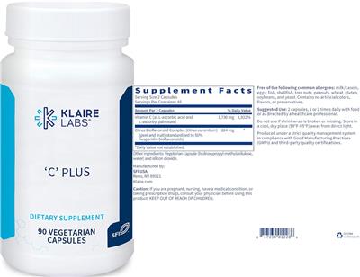Photo of the Klaire Labs C' Plus label