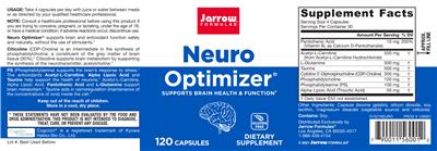 Photo of the Jarrow Formulas Neuro Optimizer label