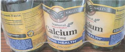 Natural Easy To Swallow Calcium 600 mg