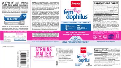 Photo of the Jarrow Formulas Women's Fem Dophilus label