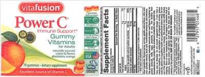 Photo of the vitafusion Power C Immune Support Absolutely Orange label