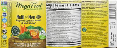 Photo of the MegaFood Multi for Men 40+ label