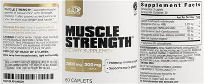 Photo of the AdvoCare Muscle Strength label