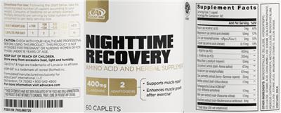 Photo of the AdvoCare Nighttime Recovery label