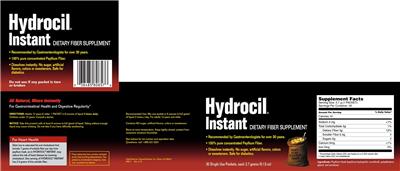 Photo of the Numark Brands Hydrocil Instant label
