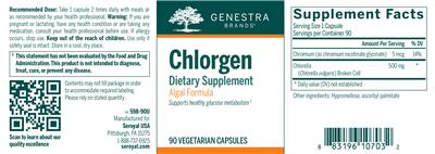 Photo of the Genestra Brands Chlorgen label