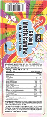 Chewy Multivitamins Kids Gummy Fruits
