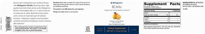 Photo of the Metagenics BCAAs Orange Mango Flavor label