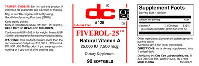 Photo of the DC Fiverol-25 label