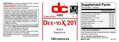 Photo of the DC Dee-ToX 201 label