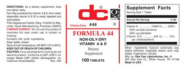 Photo of the DC Formula 44 label