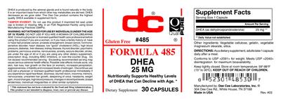 Photo of the DC Formula 485 label