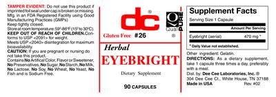 Photo of the DC Eyebright label