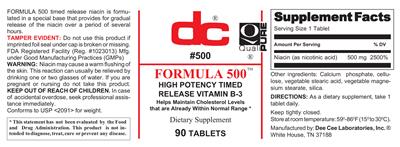 Photo of the DC Formula 500 label