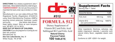 Photo of the DC Formula 512 Natural Cherry Flavor label