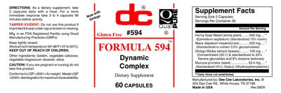 Photo of the DC Formula 594 label