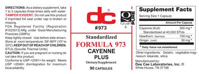 Photo of the DC Formula 973 label