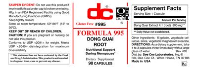 Photo of the DC Formula 995 label