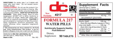 Photo of the DC Formula 217 label