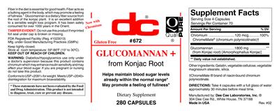 Photo of the DC Glucomannan + label