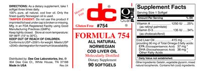 Photo of the DC Formula 754 label