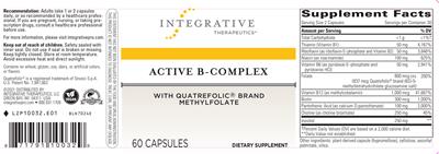 Photo of the Integrative Therapeutics Active B-Complex label