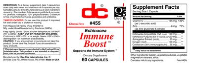 Photo of the DC Immune Boost label
