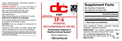 Photo of the DC IP-6 Inositol Hexaphosphate 500 mg label