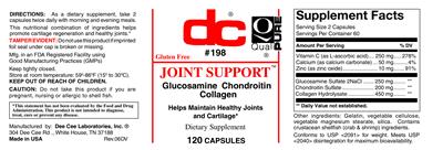 Photo of the DC Joint Support label