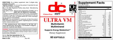 Photo of the DC Ultra VM label
