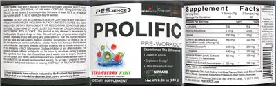 Photo of the PEScience Prolific Strawberry Kiwi label