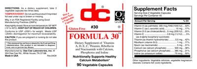 Photo of the DC Formula 30 label