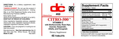 Photo of the DC Citro-500 label