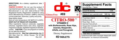 Photo of the DC Citro-500 label